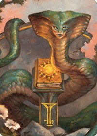 Guardian Naga Art Card (Gold-Stamped Signature) (16) [Art Series: Commander Legends: Battle for Baldur's Gate]