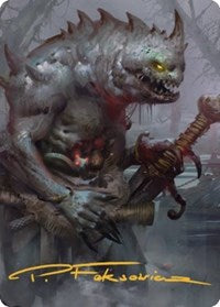 Gray Slaad Art Card (Gold-Stamped Signature) (15) [Art Series: Commander Legends: Battle for Baldur's Gate]