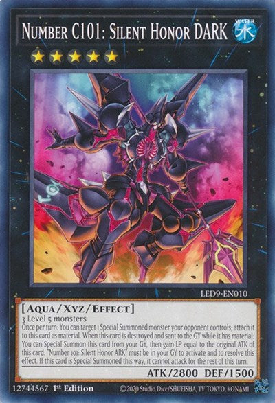Number C101: Silent Honor DARK (LED9-EN010) [Legendary Duelists: Duels From the Deep]