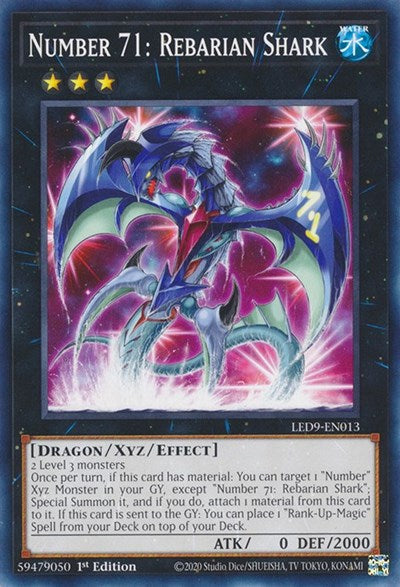 Number 71: Rebarian Shark (LED9-EN013) [Legendary Duelists: Duels From the Deep]