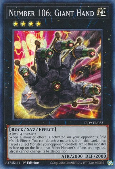 Number 106: Giant Hand (LED9-EN053) [Legendary Duelists: Duels From the Deep]