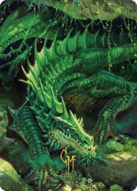 Adult Green Dragon Art Card (Gold-Stamped Signature) (1) [Art Series: Commander Legends: Battle for Baldur's Gate]
