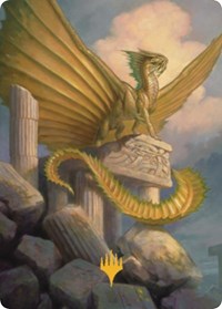 Ancient Gold Dragon Art Card (5/81) (Gold-Stamped) (5) [Art Series: Commander Legends: Battle for Baldur's Gate]