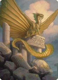 Ancient Gold Dragon Art Card (5/81) (5) [Art Series: Commander Legends: Battle for Baldur's Gate]