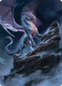 Ancient Silver Dragon Art Card (6/81) (6) [Art Series: Commander Legends: Battle for Baldur's Gate]