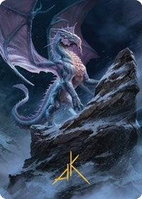 Ancient Silver Dragon Art Card (6/81) (Gold-Stamped Signature) (6) [Art Series: Commander Legends: Battle for Baldur's Gate]