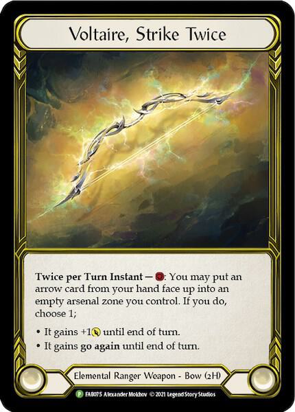 Voltaire, Strike Twice (Golden) - FAB075 (FAB075) [Flesh and Blood: Promo Cards]