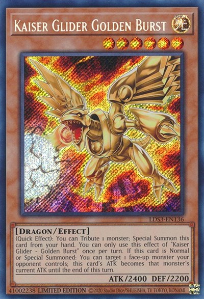 Kaiser Glider Golden Burst (LDS3-EN136) [Legendary Duelists: Season 3]