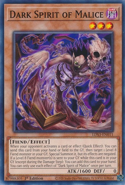 Dark Spirit of Malice (LDS3-EN011) [Legendary Duelists: Season 3]