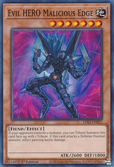 Evil HERO Malicious Edge (LDS3-EN022) [Legendary Duelists: Season 3]