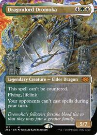 Dragonlord Dromoka (Borderless) (376) [Double Masters 2022]