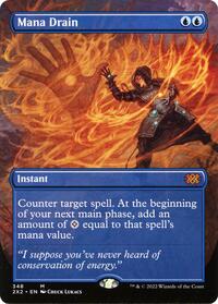 Mana Drain (Borderless) (348) [Double Masters 2022]