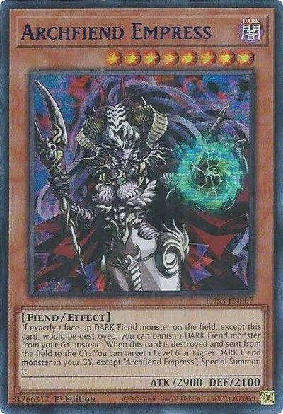 Archfiend Empress (Blue) (LDS3-EN007) [Legendary Duelists: Season 3]