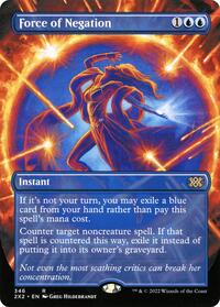 Force of Negation (Borderless) (346) [Double Masters 2022]