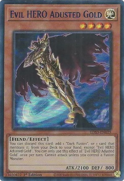 Evil HERO Adusted Gold (Blue) (LDS3-EN025) [Legendary Duelists: Season 3]