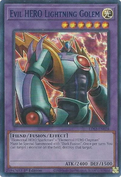 Evil HERO Lightning Golem (Blue) (LDS3-EN028) [Legendary Duelists: Season 3]