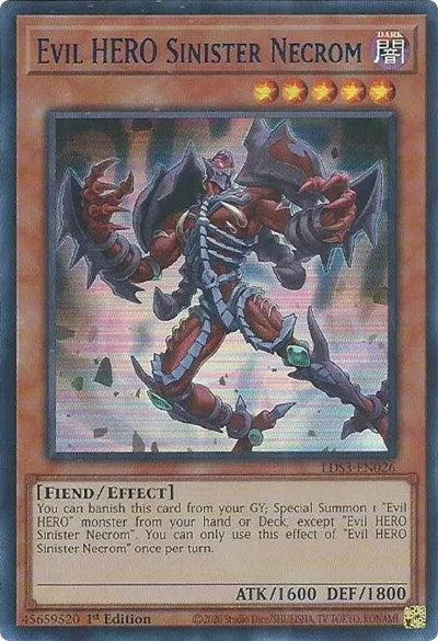 Evil HERO Sinister Necrom (Blue) (LDS3-EN026) [Legendary Duelists: Season 3]