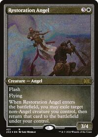 Restoration Angel (Foil Etched) (421) [Double Masters 2022]
