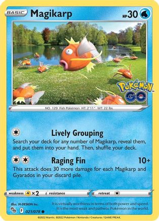 Magikarp 021/078  Pokemon GO - Common