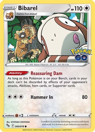 Bibarel 060/078  Pokemon GO - Common