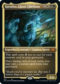 Karador, Ghost Chieftain (Foil Etched) (514) [Double Masters 2022]