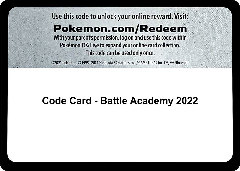 Code Card - Battle Academy 2022 [Battle Academy 2022]