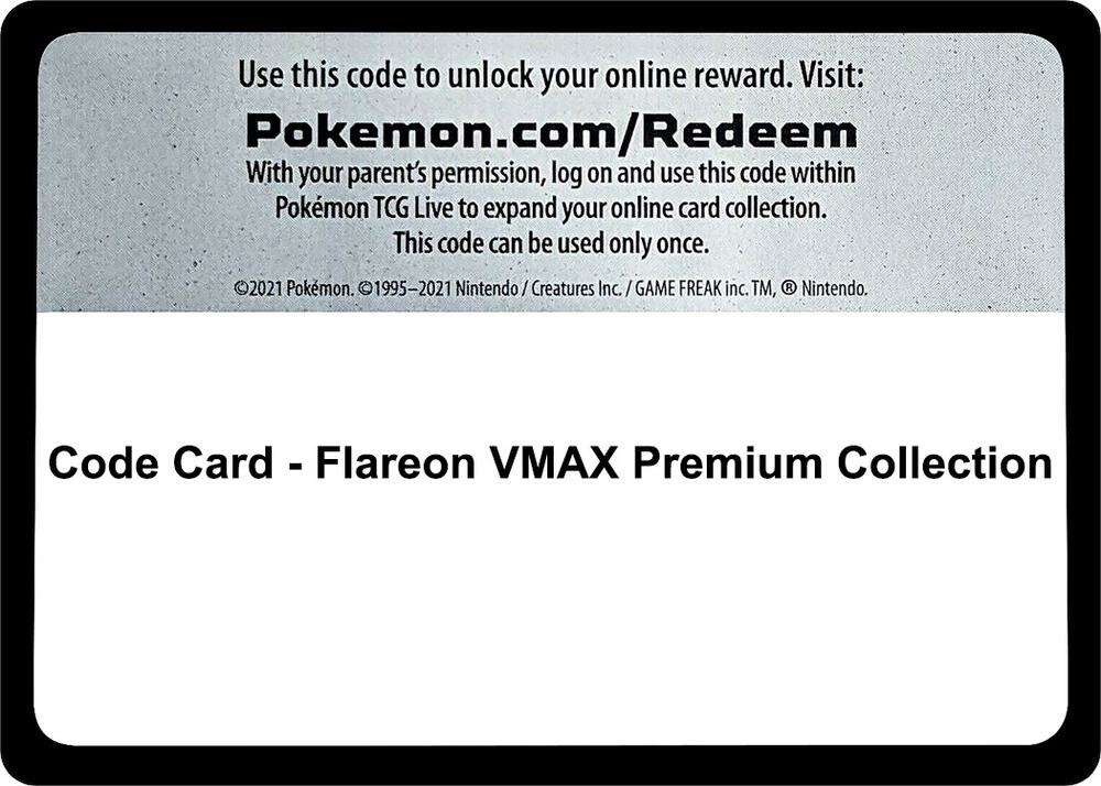 Code Card - Flareon VMAX Premium Collection [Miscellaneous Cards & Products]