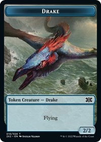 Drake // Treasure Double-Sided Token (10 // 22) [Double Masters 2022]