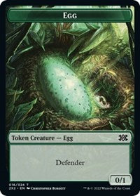 Egg // Knight Double-Sided Token (16 // 5) [Double Masters 2022]