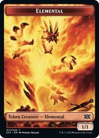 Elemental // Spirit (008) Double-Sided Token (13 // 8) [Double Masters 2022]