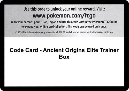 Code Card - Ancient Origins Elite Trainer Box [XY - Ancient Origins]
