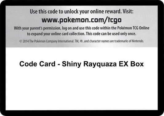 Code Card - Shiny Rayquaza EX Box [XY - Ancient Origins]