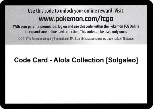 Code Card - Alola Collection [Solgaleo] [XY - Evolutions]