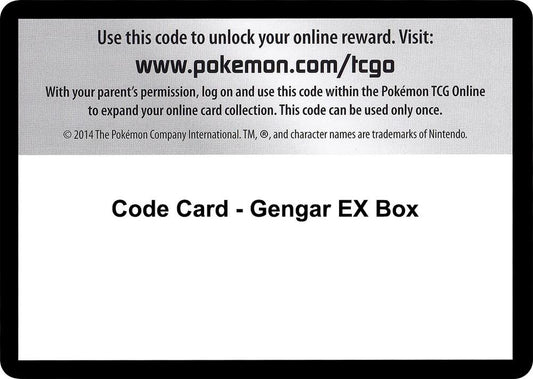 Code Card - Gengar EX Box [XY - Evolutions]
