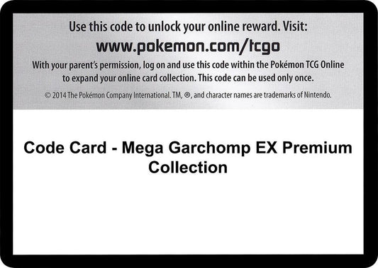 Code Card - Mega Garchomp EX Premium Collection [XY - Evolutions]