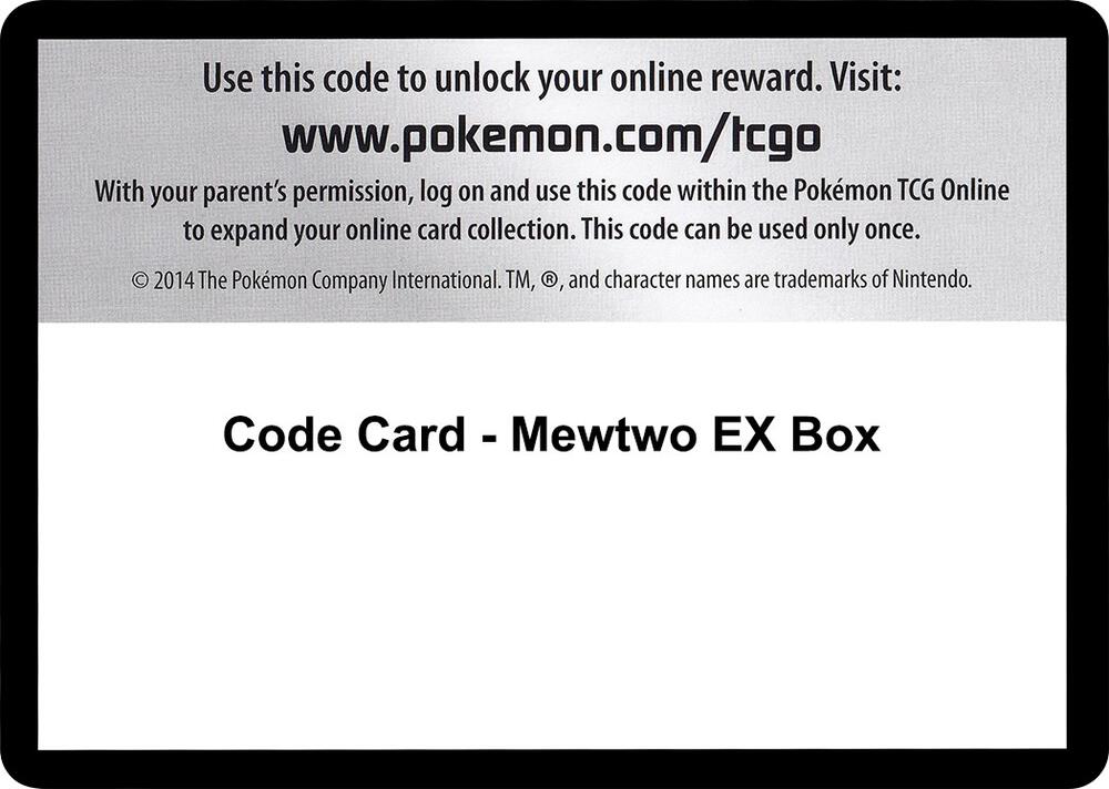 Code Card - Mewtwo EX Box [XY - Evolutions]