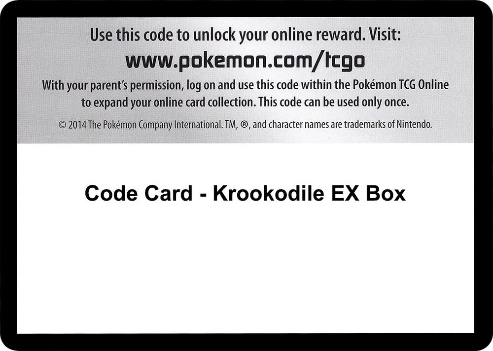 Code Card - Krookodile EX Box [XY - Flashfire]