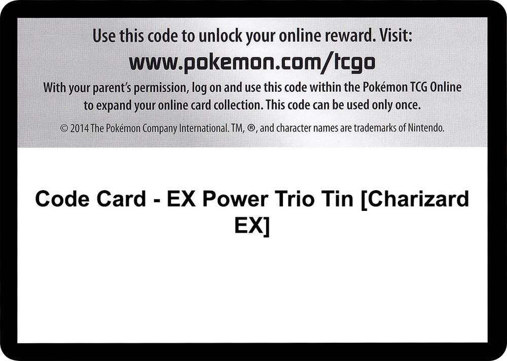 Code Card - EX Power Trio Tin [Charizard EX] [XY - Furious Fists]