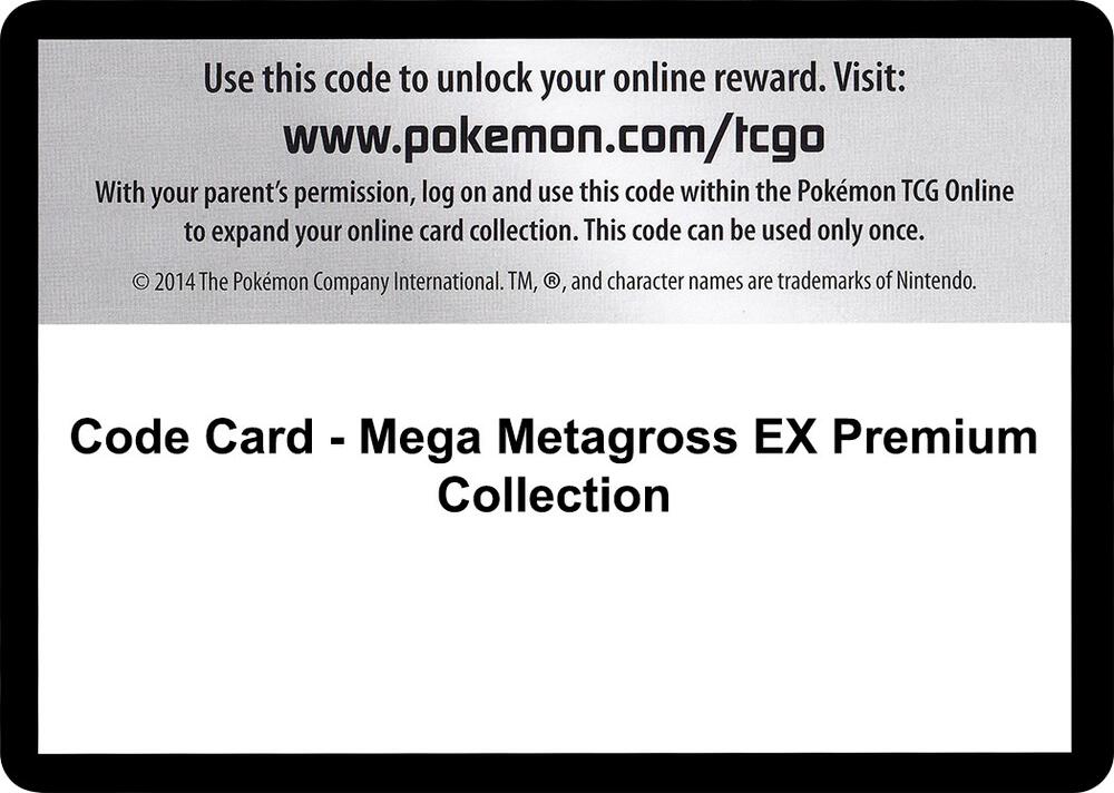 Code Card - Mega Metagross EX Premium Collection [XY - Phantom Forces]
