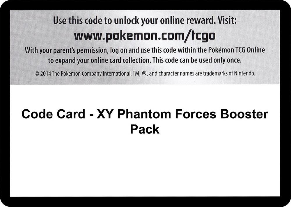 Code Card - XY Phantom Forces Booster Pack [XY - Phantom Forces]