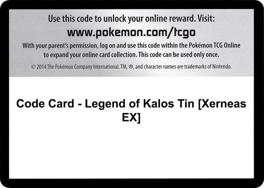 Code Card - Legend of Kalos Tin [Xerneas EX] [XY Base Set]