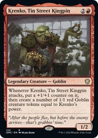 Krenko, Tin Street Kingpin (124) [Commander: Dominaria United]