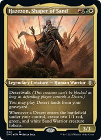 Hazezon, Shaper of Sand (Foil Etched) (54) [Commander: Dominaria United]