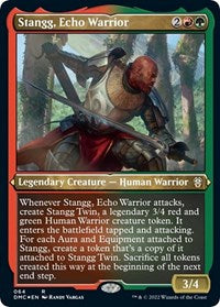 Stangg, Echo Warrior (Foil Etched) (64) [Commander: Dominaria United]