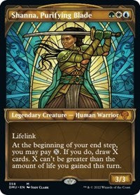 Shanna, Purifying Blade (Textured Foil) (358) [Dominaria United]