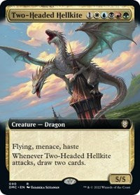 Two-Headed Hellkite (Extended Art) (90) [Commander: Dominaria United]