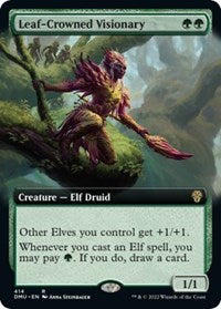 Leaf-Crowned Visionary (Extended Art) (414) [Dominaria United]