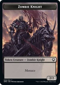 Zombie Knight // Knight Double-Sided Token (5 // 3) [Commander: Dominaria United]