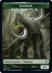 Elephant // Treasure Double-Sided Token (9 // 24) [Commander: Dominaria United]