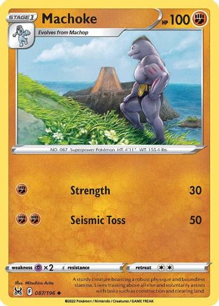 Machoke 087/196  - Reverse Holofoil SWSH11 Lost Origin - Uncommon